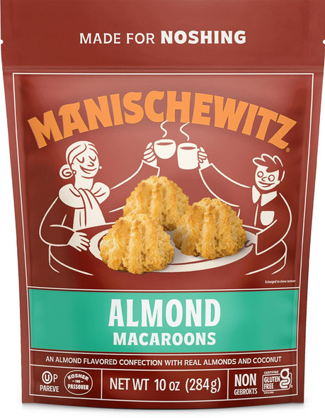 Manischewitz Almond Macaroons, 10 Oz Coconut Macaroons Resealable Bag Dairy Gluten Coconut Cookie Kosher For Passover