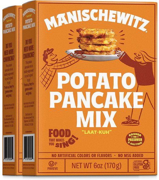 Manischewitz Potato Pancake Mix 6Oz (2 Pack) Gluten , No Msg, Traditional Style