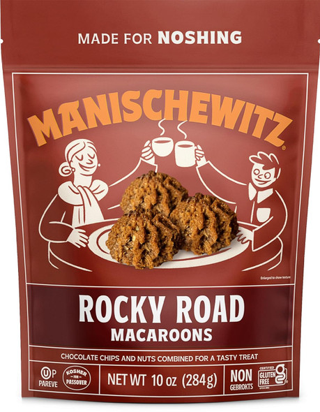 Manishewitz Rocky Road Macaroons, 10Oz Coconut Macaroons Resealable Bag Dairy Gluten Coconut Cookie Kosher For Passover