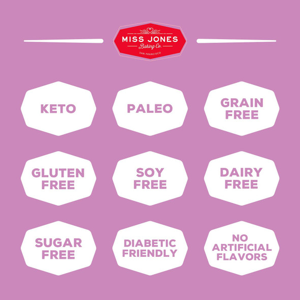Miss Jones Baking Keto Brownie Mix - Gluten , Low Carb, No Sugar Added, Naturally Sweetened Desserts & Treats - Diabetic, Atkins, Ww, Paleo Friendly, 2 Count