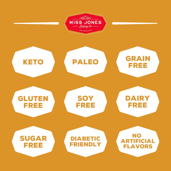 Miss Jones Baking Keto Not Cornbread Muffin Mix - Gluten , Low Carb, No Sugar Added, Naturally Sweetened Desserts & Treats - Diabetic, Atkins, Ww, And Paleo Friendly (Pack Of 2)