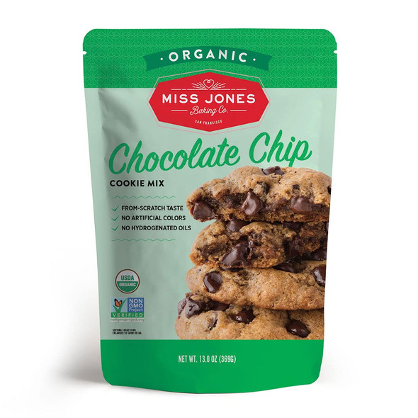 Miss Jones Baking Organic Cookie Mix, Non-Gmo, Vegan-Friendly, Packed With Morsels: Sea Salt Chocolate Chip (Pack Of 1)