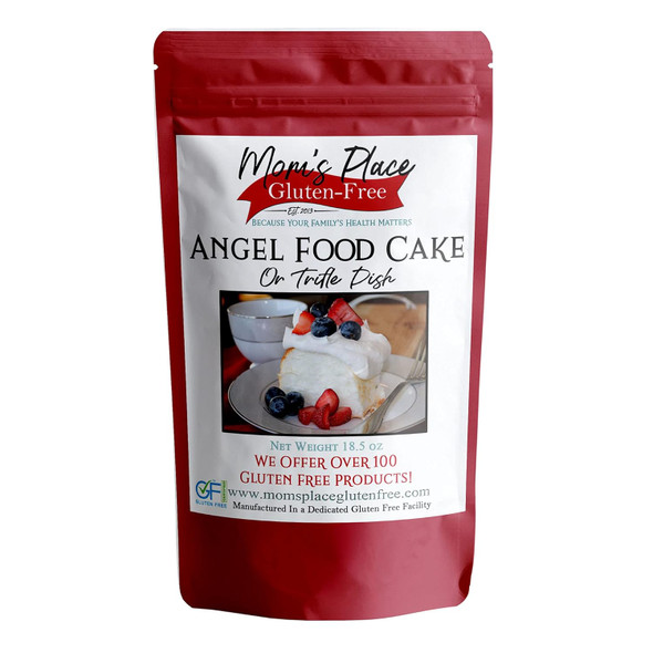Mom'S Gluten Angel Food Cake Mix,1-Pack, Easy To Make, 12 Servings, Non Gmo Delicious And Healthy Gluten Desserts