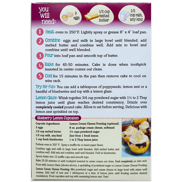 Namaste Foods Gluten Lemon Poundcake Mix, 18 Oz