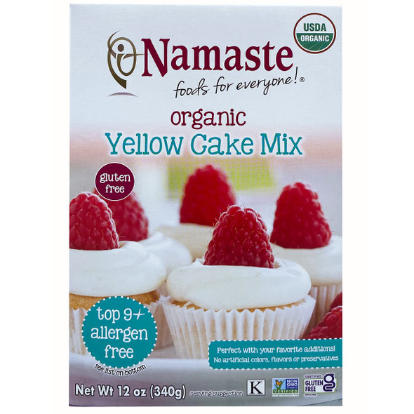 Namaste Foods Organic Gluten Yellow Cake Mix, 12 Ounce – Allergen