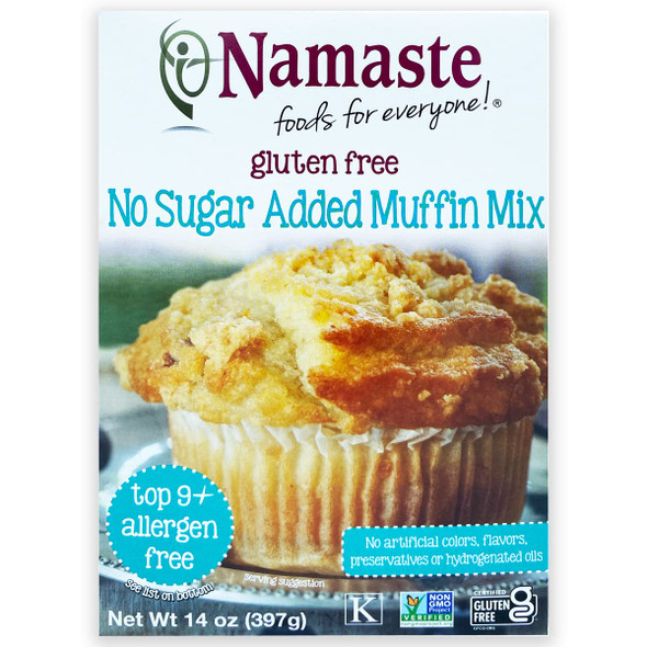 Namaste Foods, Gluten No Sugar Added Muffin Mix, 14-Ounce Bags (Pack Of 6)