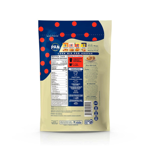P.A.N Corn Mix For Arepas – Gluten Easy To Prepare Flour 1 Lb. (6 Pack)