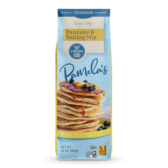 Pamela'S Gluten Baking And Pancake Mix, Waffles, Cake & Cookies Too, Kosher, 1.5-Pound Bag (Pack Of 6)