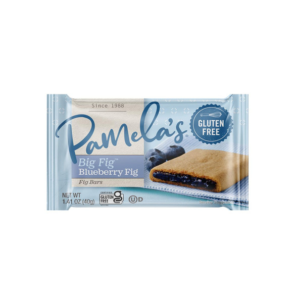 Pamela'S Products Gluten Organic Giant Sized Big Fig Cookies, Blueberry & Fig, 4 Count (Pack Of 8
