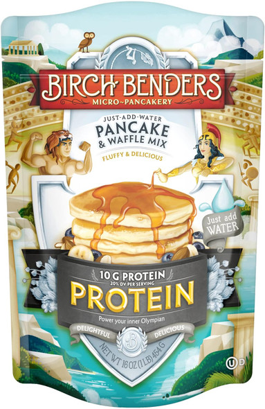 Performance Protein Pancake And Waffle Mix With Whey Protein By Birch Benders, 10 Grams Protein Per Serving, 1 Pound (Pack Of 6) Performance Protein Pancake And Waffle Mix With Whey Protein By Birch Benders, 10 Grams Protein Per Serving, 1 Pound (Pack Of 6)