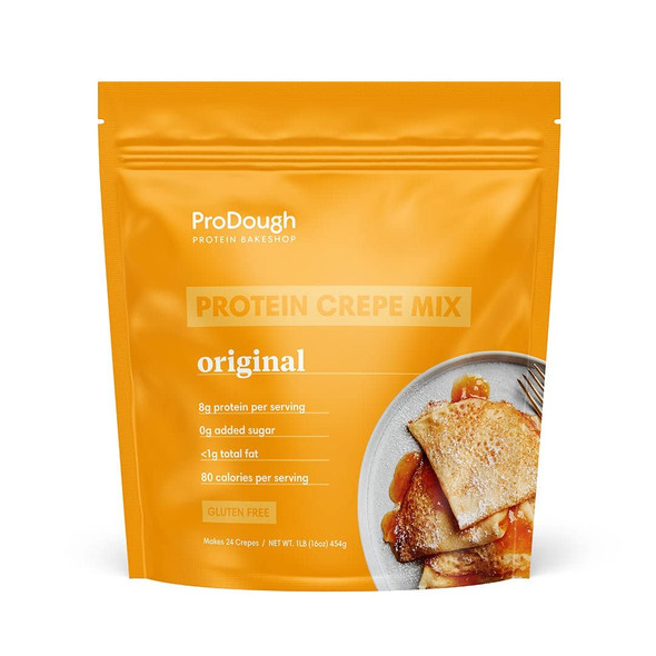 Prodough High Protein- Gluten French Crepe Mix, Low Carb, 8G Of Protein Per Serving, No Added Sugars, Keto Friendly, Makes 24 Crepes (Original)