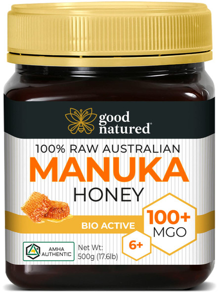 Raw Manuka Honey Mgo 100+ / 6+ Manuka With Antibacterial Activity - (Npa 6+) 500G (1.1Lb) By Good Natured