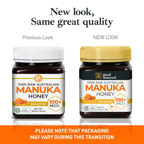Raw Manuka Honey Mgo 100+ / 6+ Manuka With Antibacterial Activity - (Npa 6+) 500G (1.1Lb) By Good Natured