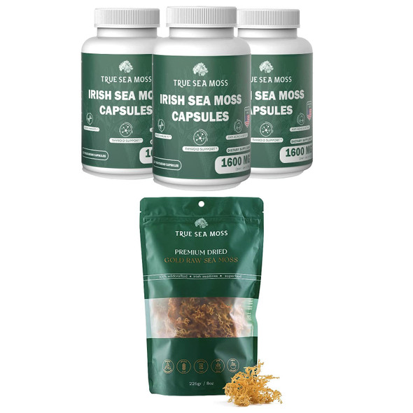 Sea Moss Dried And Capsules Bundle By Trueseamoss Sea Moss Dried And Capsules Bundle By Trueseamoss