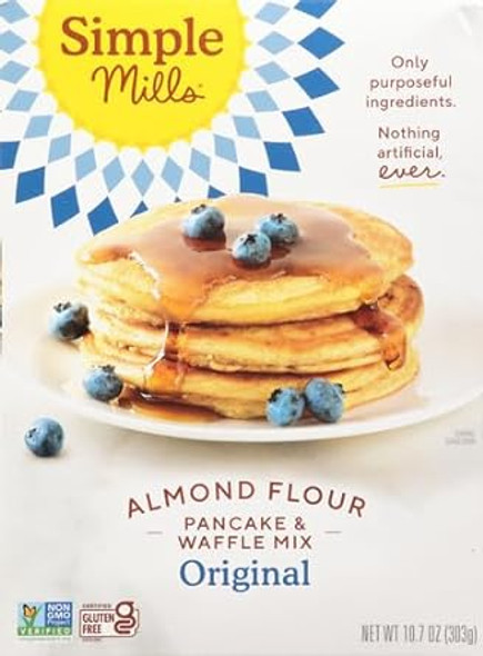 Simple Mills Almond Flour Pancake & Waffle Mix, Original - Gluten , Plant Based, Paleo Friendly, Breakfast 10.7 Ounce (Pack Of 1)