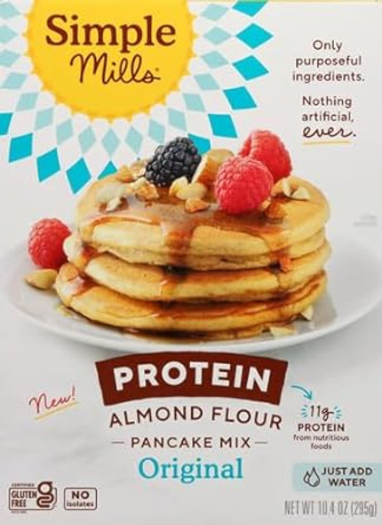 Simple Mills Just Add Water Almond Flour Pancake Mix, Original Protein - Gluten , Plant Based, Paleo Friendly, Breakfast, 10.4 Ounce (Pack Of 1)