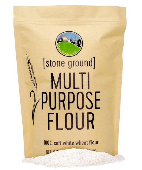 Soft White Whole Wheat Flour 3 Lbs All Purpose Flour Non-Gmo 100% Non-Irradiated Kosher Usa Grown Field Traced Resealable Kraft Bag Soft White Whole Wheat Flour 3 Lbs All Purpose Flour Non-Gmo 100% Non-Irradiated Kosher Usa Grown Field Traced Resealable Kraft Bag