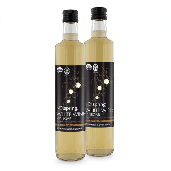 Solspring Biodynamic White Wine Vinegar, 16.9 Fl. Oz. (500 Ml), Unpasteurized, Crafted In Greece, Usda Organic, Regenerative, Vegan, Gluten , Soy , Dr. Mercola Solspring Biodynamic White Wine Vinegar, 16.9 Fl. Oz. (500 Ml), Unpasteurized, Crafted In Greece, Usda Organic, Regenerative, Vegan, Gluten , Soy , Dr. Mercola