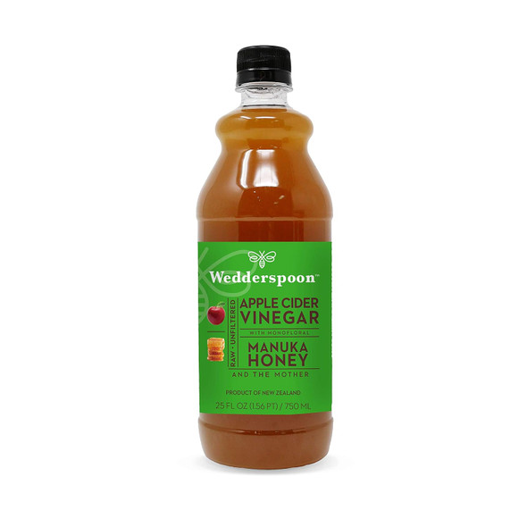 Wedderspoon Apple Cider Vinegar With Monofloral Manuka Honey & The Mother, 25 Fl Oz Wedderspoon Apple Cider Vinegar With Monofloral Manuka Honey & The Mother, 25 Fl Oz