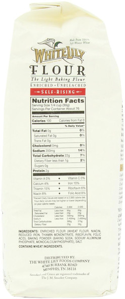 White Lily Unbleached Self Rising Flour, 5-Lb Bag