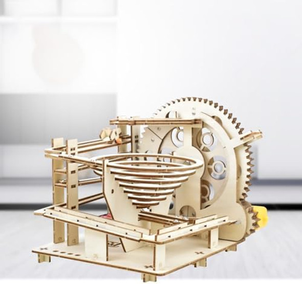Ahyuan 3D Wooden Brain Puzzles For Adults Marble Run Model Building Kits Toys Diy Crafts Brain Teaser Game Wooden Puzzles With Roller Coaster Building Set For Adults Teens