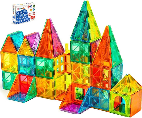 Anbalulu Magnetic Building Tiles 134Pcs Large Magnet Building Set Magnetic Blocks 3D Stem Stacking Toys Magnets Toy For Kids Boys Girls Anbalulu Magnetic Building Tiles 134Pcs Large Magnet Building Set Magnetic Blocks 3D Stem Stacking Toys Magnets Toy For Kids Boys Girls