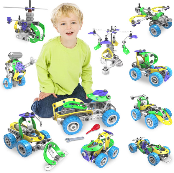 Aolew 107Pcs Motorized Erector Sets For Kids Ages 4 5 6 7 8+ Stem Building Toys For Boys Girls 3-5 4-8 5-7 6-8 Year Old Engineering Kit Electric Motor Creative Educational Learning Activities Aolew 107Pcs Motorized Erector Sets For Kids Ages 4 5 6 7 8+ Stem Building Toys For Boys Girls 3-5 4-8 5-7 6-8 Year Old Engineering Kit Electric Motor Creative Educational Learning Activities
