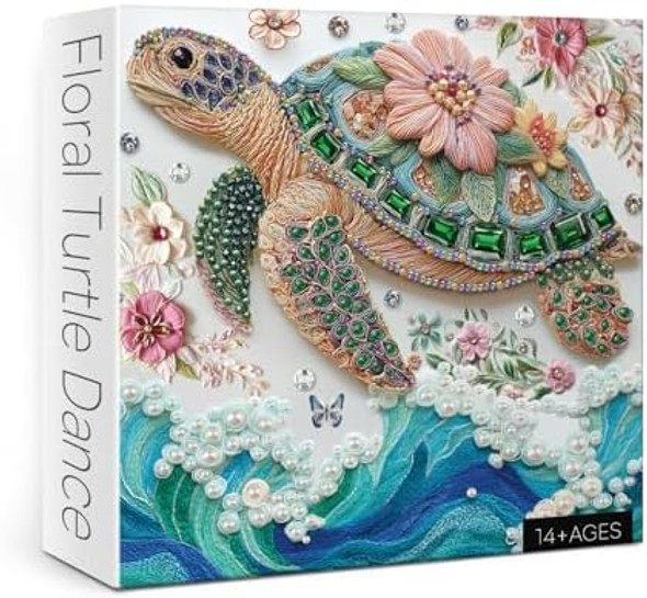 Bboldin Art Sea Turtle Flower Puzzles For Adults 1000 Pieces Nature 3D Crystal Embroidery Jewel Diamond Jigsaw Puzzles Colorful Impossible Hard Challenging Puzzle Bboldin Art Sea Turtle Flower Puzzles For Adults 1000 Pieces Nature 3D Crystal Embroidery Jewel Diamond Jigsaw Puzzles Colorful Impossible Hard Challenging Puzzle