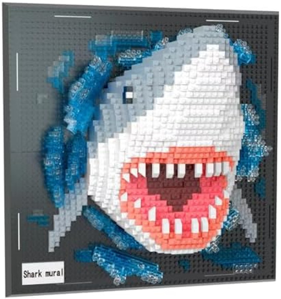 Bdydtwall Art Shark Building Blocks Set A Wall Decor Set For Adults Who Love Creative Hobbies(2166 Pieces) Toys s For Kid And Adult Bdydtwall Art Shark Building Blocks Set A Wall Decor Set For Adults Who Love Creative Hobbies(2166 Pieces) Toys s For Kid And Adult