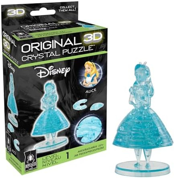 Bepuzzled Disney Alice Original 3D Crystal Puzzle Perfect For Puzzlers Ages 12 And Up Challenging To Complete And Beautiful To Display Collect Them All