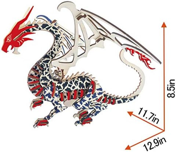 Bitopbi 3D Wooden Puzzles Laser Engraving Diy Safe Assembly Constructor Kit Toy For Teens And Adults World Animal Mechanical 3-D Models For Self-Assembly (G1 Flying Dragon) Bitopbi 3D Wooden Puzzles Laser Engraving Diy Safe Assembly Constructor Kit Toy For Teens And Adults World Animal Mechanical 3-D Models For Self-Assembly (G1 Flying Dragon)