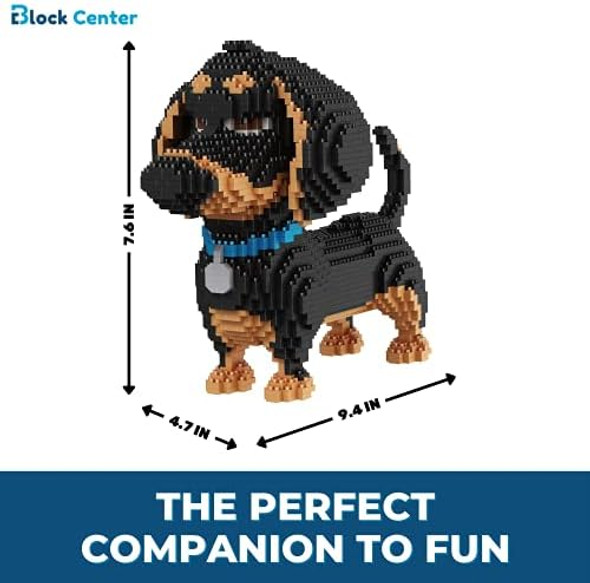 Block Center Dachshund Dog 3D Puzzle Building Block Set – 2100 Mini Bricks Kit For Adults & Kids – Creative Animal Model ( Edition)