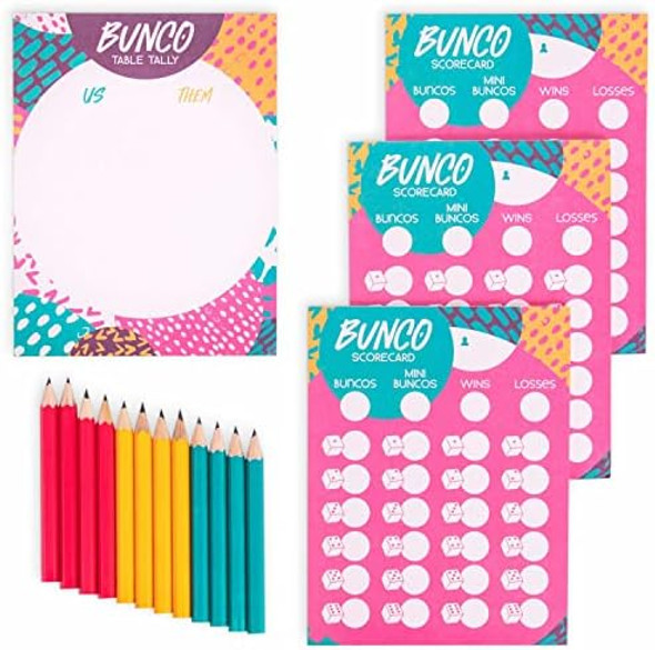 Brybelly Bunco Party Supplies - Family Game Night Board Games - Includes Dice Score Cards Pencils Bell & Squishy Traveling Jewel - Game Kit For Up To 12 Players Brybelly Bunco Party Supplies - Family Game Night Board Games - Includes Dice Score Cards Pencils Bell & Squishy Traveling Jewel - Game Kit For Up To 12 Players