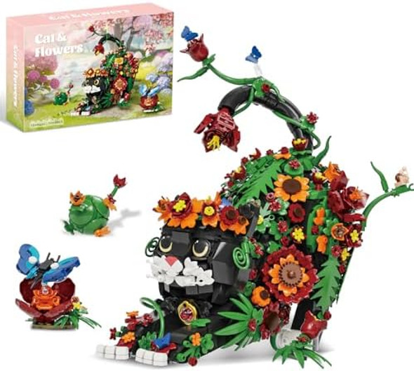 Bsesparklion Flowers Cat Building Set For Adults - Animal Botanical Collection Model Toy For Home Office Decor Compatible With Lego Cat Flowers Idea For Kids Boys & Girls 10+ (1664 Pcs) Bsesparklion Flowers Cat Building Set For Adults - Animal Botanical Collection Model Toy For Home Office Decor Compatible With Lego Cat Flowers Idea For Kids Boys & Girls 10+ (1664 Pcs)