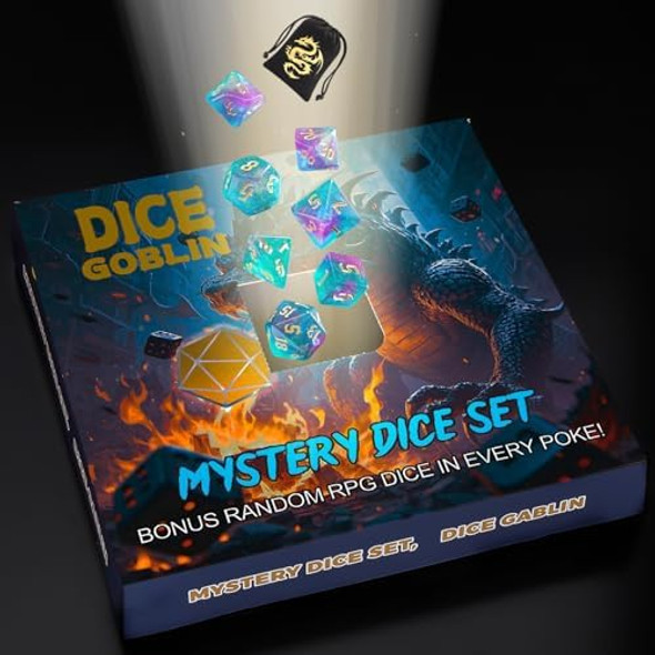 Ciaraq Mystery Dnd Dice Sets - Random 9 Complete Polyhedral Dice Sets With 9 Random Bags Wide Range Of Patterns Surprise Blind Box Dnd s For Dungeons & Dragons Role Playing Table Game