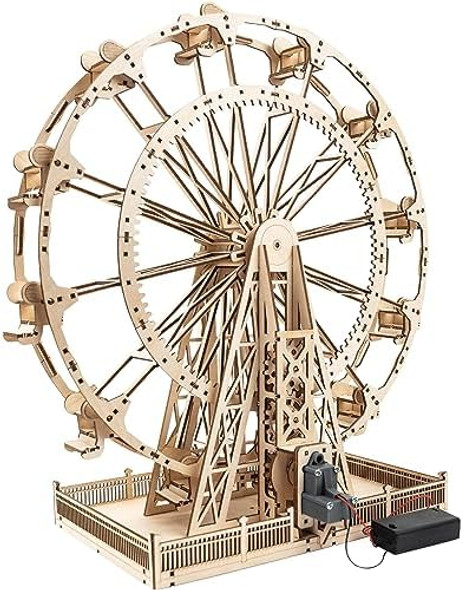 Coasterdynamix 3-D Ferris Wheel Wooden Model Kit - Electric Motorized Building Puzzle Kit For Adults And Kids Toy Puzzles And Mini Craft Decor Models For Jigsaw Assembly Projects Coasterdynamix 3-D Ferris Wheel Wooden Model Kit - Electric Motorized Building Puzzle Kit For Adults And Kids Toy Puzzles And Mini Craft Decor Models For Jigsaw Assembly Projects