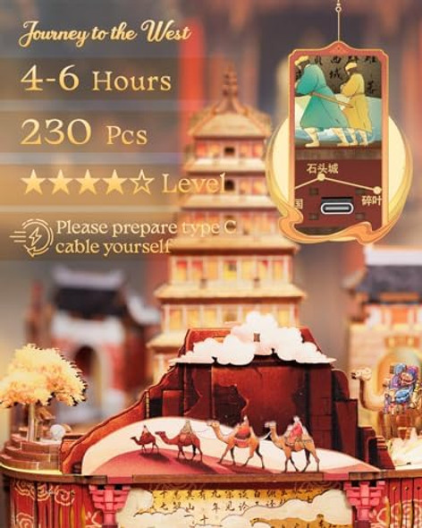 Cutebee 3D Wooden Puzzles Music Box Diy Miniature House Kit For Adults Diy Crafts Rotating Chinese Model Building Sets For Teens Adults Diy Crafts/Hobbies/s Home Desk Decor Cutebee 3D Wooden Puzzles Music Box Diy Miniature House Kit For Adults Diy Crafts Rotating Chinese Model Building Sets For Teens Adults Diy Crafts/Hobbies/s Home Desk Decor