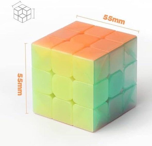 D-Fantixqy Toys Warrior W 3X3 Speed Cube Jelly 3X3X3 Magic Cube Puzzles Transparent Pastel Color D-Fantixqy Toys Warrior W 3X3 Speed Cube Jelly 3X3X3 Magic Cube Puzzles Transparent Pastel Color