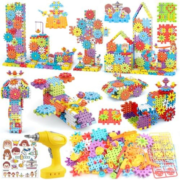 Dekilea Building Toys 234 Pieces Gear Building Blocks Set Kids Tool Set With Electric Drill Construction Toys Stem Kits For Kids Age 3+ Dekilea Building Toys 234 Pieces Gear Building Blocks Set Kids Tool Set With Electric Drill Construction Toys Stem Kits For Kids Age 3+