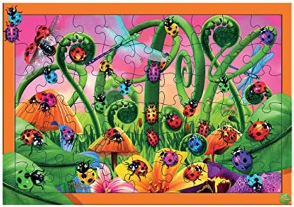 Deluxebase 3D Livelife Tray Jigsaw Puzzle - Ladybird Theme Park. Lenticular 3D Bug Puzzle With 40 Pieces Tray Puzzle Range From Deluxebase. Original Artwork Licensed From Renowned Artist Michael Searle