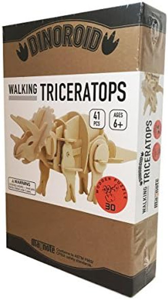 Dinoroid Triceratops Walking 3D Wooden Dinosaur Puzzle