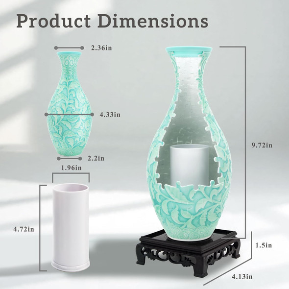Domal 3D Puzzle Vase For Adults Unique Flower Vase With 160 Curved Pieces Unique Adult Crafts s For Women Diy Craft Kit For Flower Arrangements And Home Decor