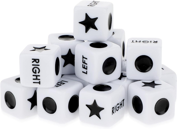 Dslsqd 16 Pcs Left Right And Center Dice 16Mm Standard Size 6 Sided Left And Right And Center Dice Game For Left Right Center Game Dice Games Accessorie Dslsqd 16 Pcs Left Right And Center Dice 16Mm Standard Size 6 Sided Left And Right And Center Dice Game For Left Right Center Game Dice Games Accessorie