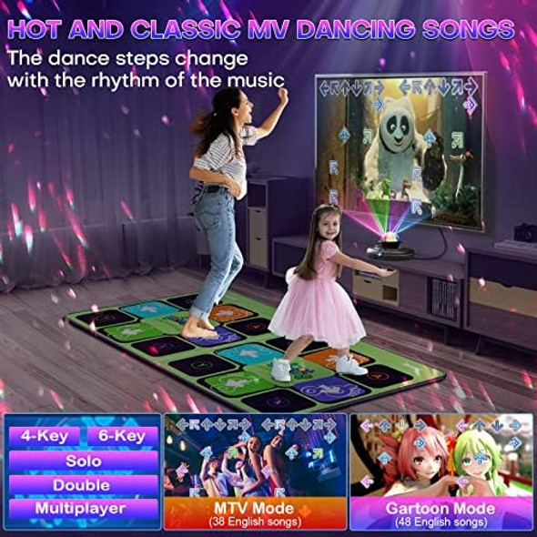 FwfxElectronic Dance Mats - Dance Mat Double Game for Kids and Adults Wireless Musical Dancing Mat (Green 36.6" x65.4")
B09MFFTVSJ