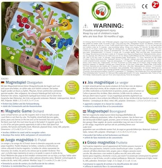 Haba Busy Board for Toddlers 2-4: Orchard Magnetic Maze Puzzle Game Toddler Travel Toys & Montessori Toys
B08Y9395FY