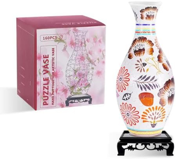 Hushoy 3D Puzzle Vase for Adults｜160-Piece DIY Floral Vase｜Home Decor & Flower Arrangement｜Housewarming 
B0F99WSS29