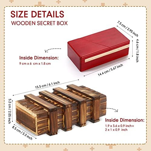 Hydren HyDren 2 Pcs Christmas Wooden Puzzle Box With Secret Compartment - 3D Brainteaser Lock Box Wood Brain Teaser Difficult Puzzle s Game
B0BGRDFPHF