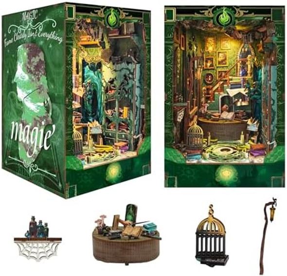 Iboheye 3D Wooden Puzzle Book Nook Kit -LED Miniature House Kit Magic Dollhouse Tiny House Bookend Dollhouse for Adults Tiny House Kit- Snake House (SQ-41)
B0DYTYFTRW Iboheye 3D Wooden Puzzle Book Nook Kit -LED Miniature House Kit Magic Dollhouse Tiny House Bookend Dollhouse for Adults Tiny House Kit- Snake House (SQ-41)
B0DYTYFTRW