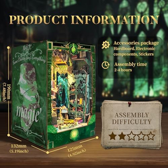 Iboheye 3D Wooden Puzzle Book Nook Kit -LED Miniature House Kit Magic Dollhouse Tiny House Bookend Dollhouse for Adults Tiny House Kit- Snake House (SQ-41)
B0DYTYFTRW Iboheye 3D Wooden Puzzle Book Nook Kit -LED Miniature House Kit Magic Dollhouse Tiny House Bookend Dollhouse for Adults Tiny House Kit- Snake House (SQ-41)
B0DYTYFTRW