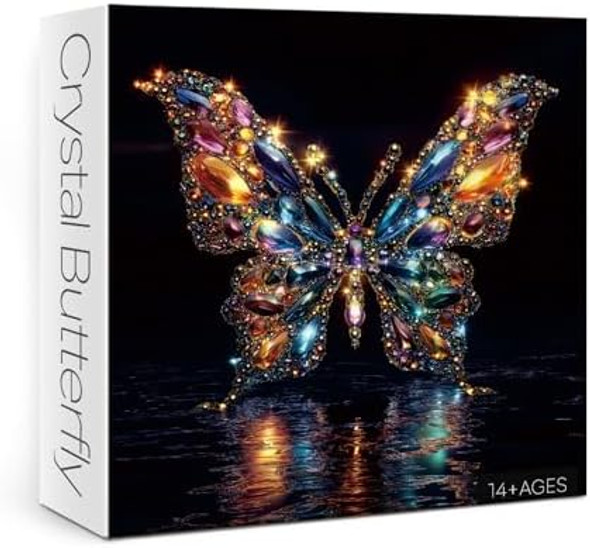 Ideabazar 3D Crystal Butterfly Art Puzzles for Adults 1000 Pieces Fun Challenging Diamond Colorful Gem Jigsaw Puzzles Beautiful Jewel Pretty Fantasy Puzzle
B0F32B8FMW